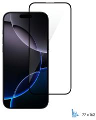 Захисне скло 2E для Apple iPhone 16 Pro Max(6.9), 2.5D FCFG, (1 Pack), чорна рамка