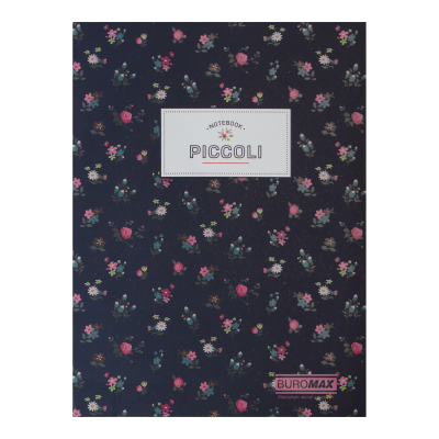 Нотатник PICCOLI, А-5, 80 арк., кл., інт. обкл., мат. лам.+лак, лавандовий