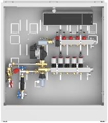 Распределительная станция Danfoss UnoFloor Mixing Icon 24 В SSM AB-PM FHM-C1 5 контуров левое подключение