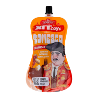 Соус Pripravka Хіт соус Spanish Romesco з копченою паприкою та мигдалем 180г. Склад: вода, патока (сироп глюкозний), перцева паста солодка, томатна паста, цукор, оцет спиртовий, загущувач - крохмаль к