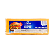 Lactima Сир Бургер плавлений скибочки 1.05кг. Сир плавлений у скибочках Burger. Масова частка жиру в сухій речовині: 46%. Продукт упакований у захисній атмосфері. Вжити до та номер партії - зазначені