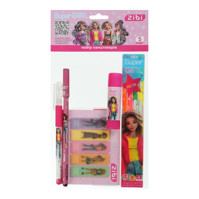 Набір канцтоварів подарунковий 3 – SUPER GIRL