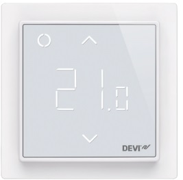 Терморегулятор Devi Devireg Smart 5...45 °C для теплої підлоги електронний Wi-Fi вбудований дротовий датчик 16A 230В білий