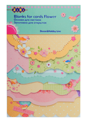 Набір заготовок для листівок FLOWER, 18 шт.