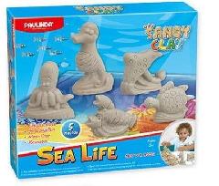 Пісок для творчості Paulinda Sandy clay Морське життя - тварини 300г 5 од PL-140017