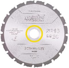 Диск пильный Metabo POWER CUT WOOD - PROFESSIONAL, 216х2.4х30мм, 1.8мм, 20 зубцов