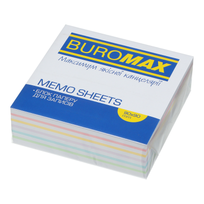 Блок паперу для нотаток "Веселка" 90х90х40мм, скл