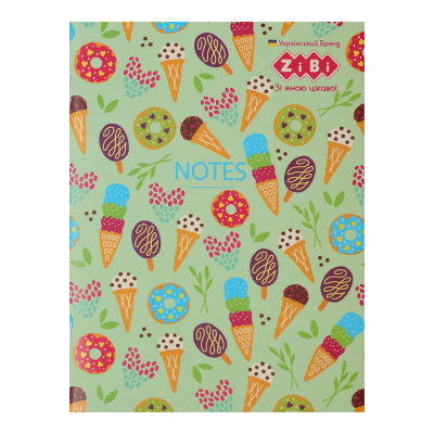 Блокнот BRIGHT, А-5, 32 арк., кліт., карт. обкл., структ. лак.+Уфлак, на скобі, KIDS Line