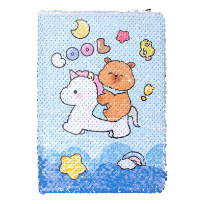 Блокнот текстильний CAPYBARA, А5, 80 арк., клітинка, асорті, KIDS Line