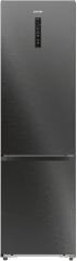 Холодильник з нижн. мороз. камерою Gorenje, 203х66х60см, 2 двері, 257(121)л, А+, Total NF, Зона св-ті, Інвертор, Зовн. Дисп, Wi-Fi, чорний