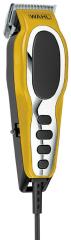 Машинка для стрижки Wahl Close Cut Pro Clipper, від мережі, вібраційний мотор, насадок-6, кейс, сталь, жовтий