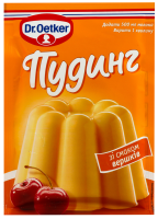 Суміш для пудингу Dr. Oetker Пудинг зі смаком вершків 40г. Склад: кукурудзяний крохмаль, сіль, ароматизатор: вершки, барвник: бета-каротин Е 160іі. Калорійність в 100г продукту: 343 ккал. Харчова (пож