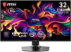 Монітор MSI 31.5" MAG 321UP QD-OLED-X24 2xHDMI, DP, USB-C, Audio, QD-OLED, 3840x2160, 240Hz, 0.03ms, DCI-P3 99%, FreeSync, Pivot, HDR500