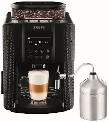 Кофемашина Krups  Essential , 1,7л, зерно, автомат.капуч, черный