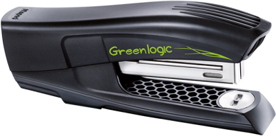 Степлер GREENLOGIC, пластиковий, 25 л, (скоби №24 / 6, 26/6), чорний