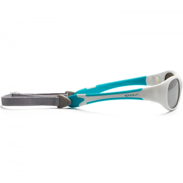 Дитячі сонцезахисні окуляри Koolsun Flex, 3-6р, біло-бірюзовий