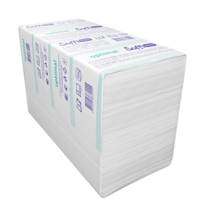 Рушник целюлозний "SoffiPRO OPTIMAL", 2-шар., 200 листів, V-склад, білий