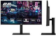 Монітор 2E GAMING 27" G2724B 2xHDMI, DP, IPS, 2560x1440, 180Hz, 1ms, FreeSync, HAS