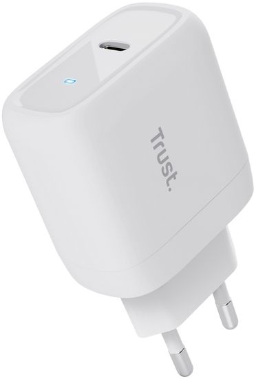 Зарядное устройство сетевое Trust Maxo 45Вт, USB-C PD, білий