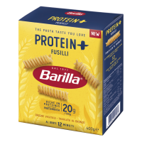 Barilla Макарони Фузілі протеїн плюс з твердих сортів пшениці 400г. Термін придатності - 730 діб. Виробник: ”Barilla G.&R. Fratelli S.p.A“. Адреса виробника: Via Mantova 166, IT 43100, Parma, Італія.