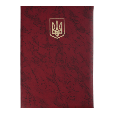 Папка "Герб", А4+, балакрон, бордо