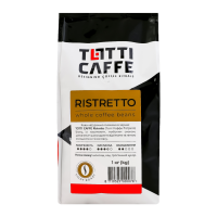 Кава Totti Caffe Ristretto натуральна смажена в зернах 1кг. Склад: кава натуральна смажена в зернах. Термін придатності: 18 місяців. Країна виробник: Польща. Виробник та адреса виробника: Strauss Cafe