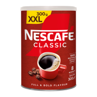 Кава Nescafe Classic розчинна гранульована 300г. Склад: кава розчинна 100%, гранульована. Рекомендовані способи застосування/вживання: додайте 1 чайну ложку кави (2г), налийте 150мл гарячої води (але