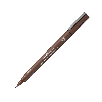 Лайнер браш Uni PIN Brush FINE LINE, сепія