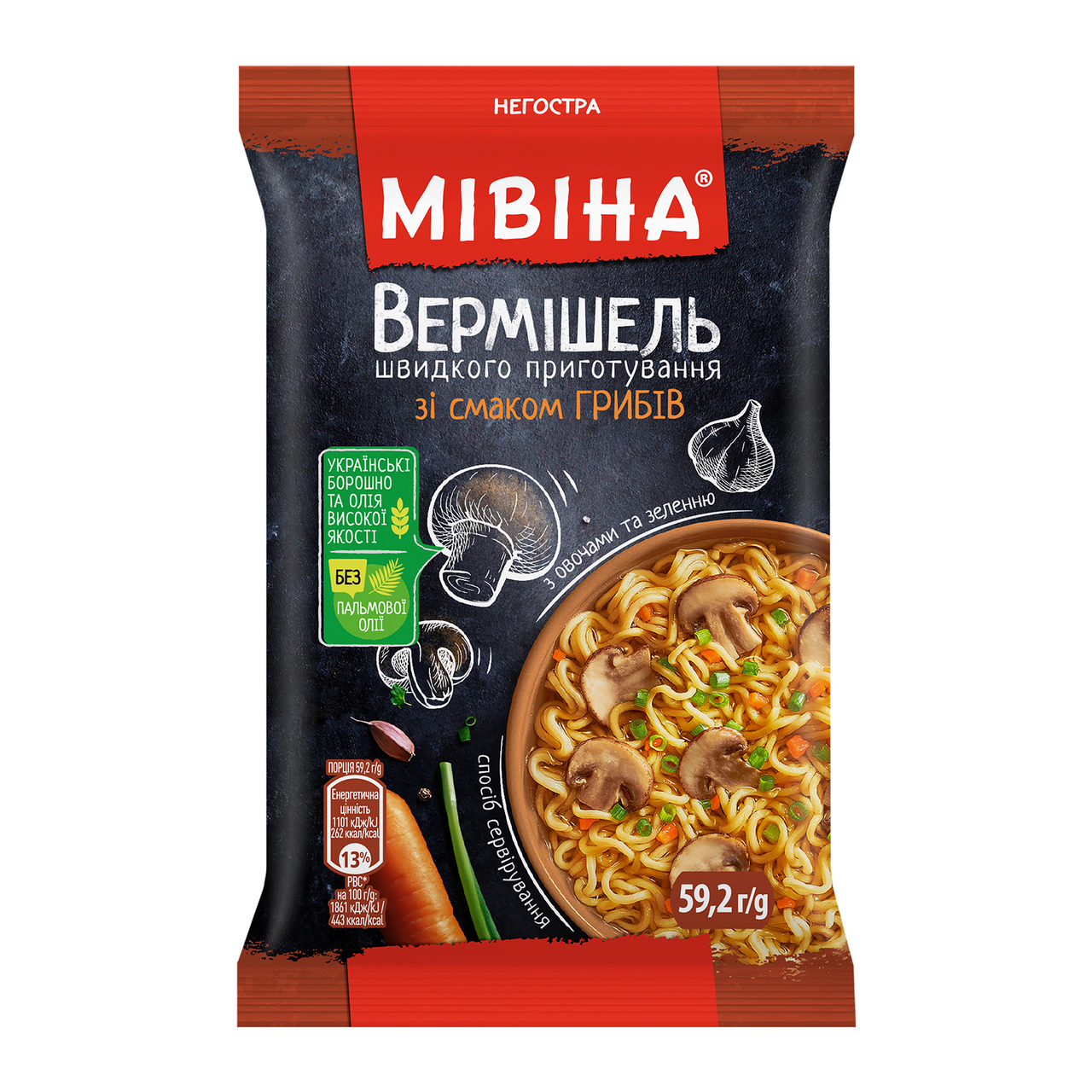 МІВІНА ВЕРМІШЕЛЬ З ГРИБІВ 59ГР купить оптом в Киеве, Украине