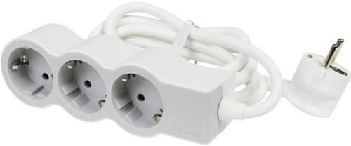 Подовжувач мережевий Legrand стандарт, 5м, 3xТипF, 16A, біло-сірий
