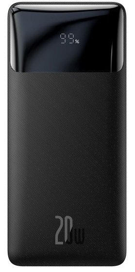 Портативное зарядное устройство Power Bank Baseus 10000mAh 20W Bipow 2xUSB/USB-C/microUSB Black