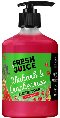 Мило рідке Fresh Juice 460мл  Rhubarb&Cranberries New