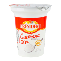 PRESIDENT СМЕТАНА 30% 300ГР (СТ)
