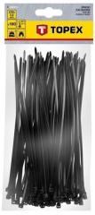 Хомут-стяжка TOPEX, пластик, 3.6х200мм, чорний, 100шт