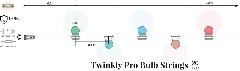 Smart LED Гирлянда Twinkly Pro Strings RGB 20, G45 лампы, IP65, AWG22 PVC, черный