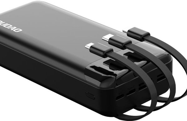 Портативное зарядное устройство Power Bank Dudao 20000mAh K6Pro Сables USB-C/microUSB/Lightning Black
