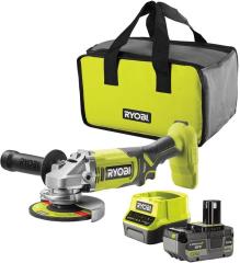 Шліфмашина кутова акумуляторна Ryobi ONE+ RAG18125-1C40S 125мм 18В 1х4А·год 9000об/хв 2.2кг сумка