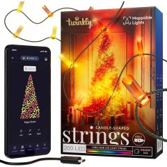 Гірлянда Smart LED Twinkly Strings Candle RGB 200 IP20 12м USB-C кабель зелений