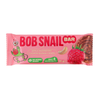 Батончик фруктово-ягідно-горіховий Bob Snail Яблуко-малина-кеш'ю-кріспи кіноа 35г. Склад: яблуко 54.4%, малина 13.6%, горіхи кеш'ю 22%, горіхи кеш'ю смажені 8%, кріспи кіноа 2%. Без ГМО. Енергетична ц