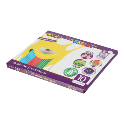 Пластилін 10 кольорів, 200 г, SMART