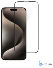 Захисне скло 2E для iPhone 15 Pro, 2.5D FCFG, (1 Pack), чорна рамка