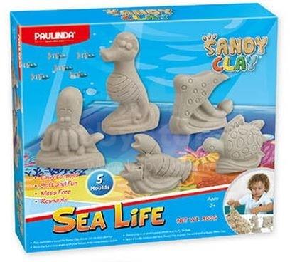Пісок для творчості Paulinda Sandy clay Морське життя - тварини 300г 5 од PL-140017