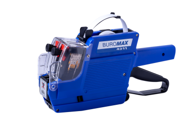 Етикет-пістолет, дворядковий, вертикальний, синій