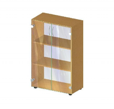 Шафа середня зі скляними дверима 70x34, 7x110, 3 см.