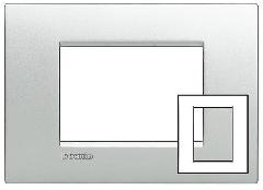 Bticino LivingLight Рамка прямоугольная, 3+3 м, алюминий