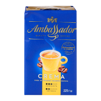 Кава Ambassador Crema натуральна смажена мелена 225г. Склад: кава натуральна смажена мелена. Країна походження сировини: Польща. Рекомендований спосіб приготування/вживання: готуйте мелену каву з розр