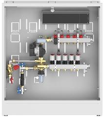Распределительная станция Danfoss UnoFloor Mixing Icon 24 В SSM AB-PM FHM-C1 5 контуров правое подключение