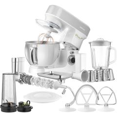 Кухонна машина Sencor 1200Вт, чаша-метал, корпус-пластик, насадок-19, білий