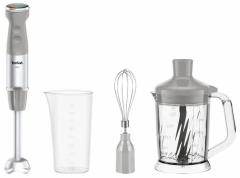 Блендер Tefal заглибний Quickchef+ 1000Вт, 3в1, чаша-800мл, чопер-1000мл, турборежим, сріблясто-сірий