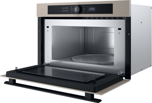 Мікрохвильова піч Whirlpool вбудована, 31л, електронне упр., 1000Вт, гриль, дисплей, бежевий